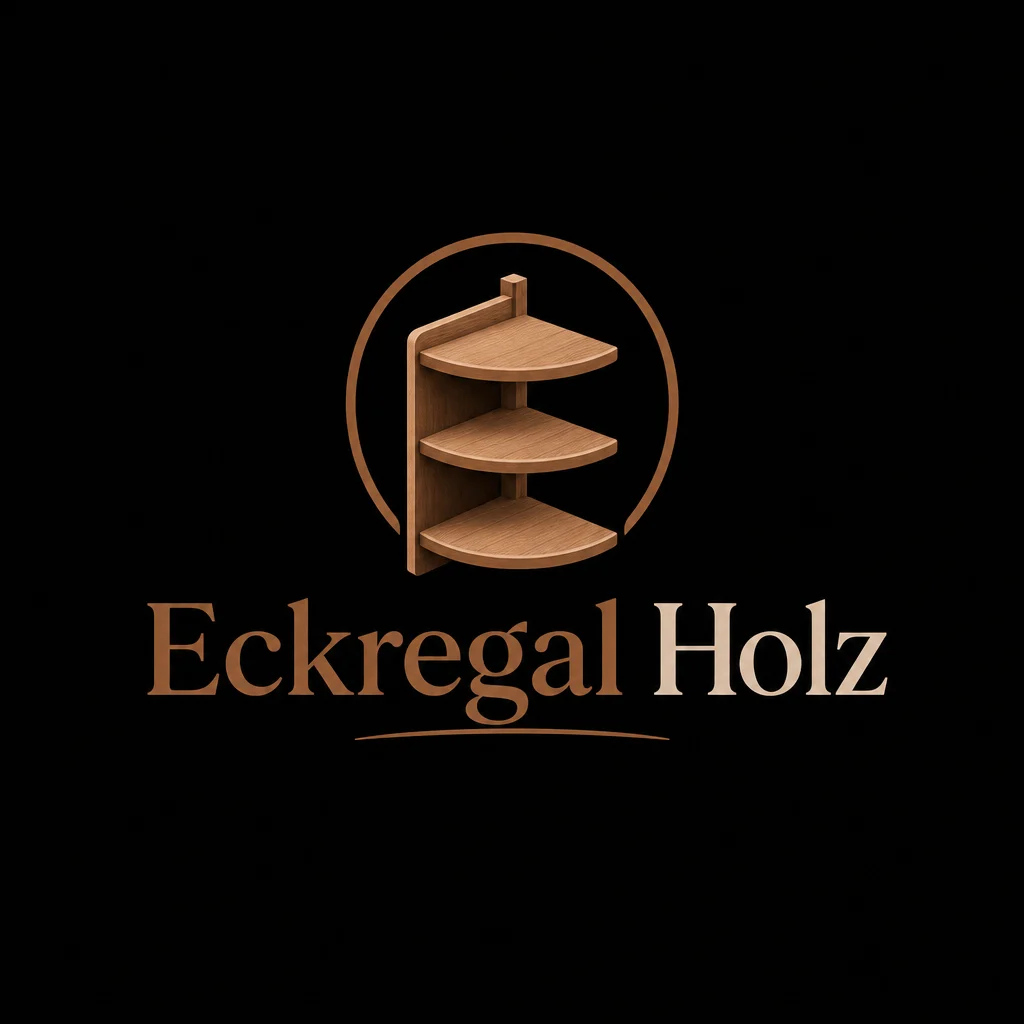 Eckregal Holz Logo auf schwarzem Hintergrund für eckregal holz