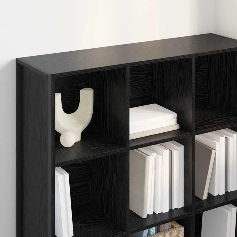 Eckregal Holz Schwarz