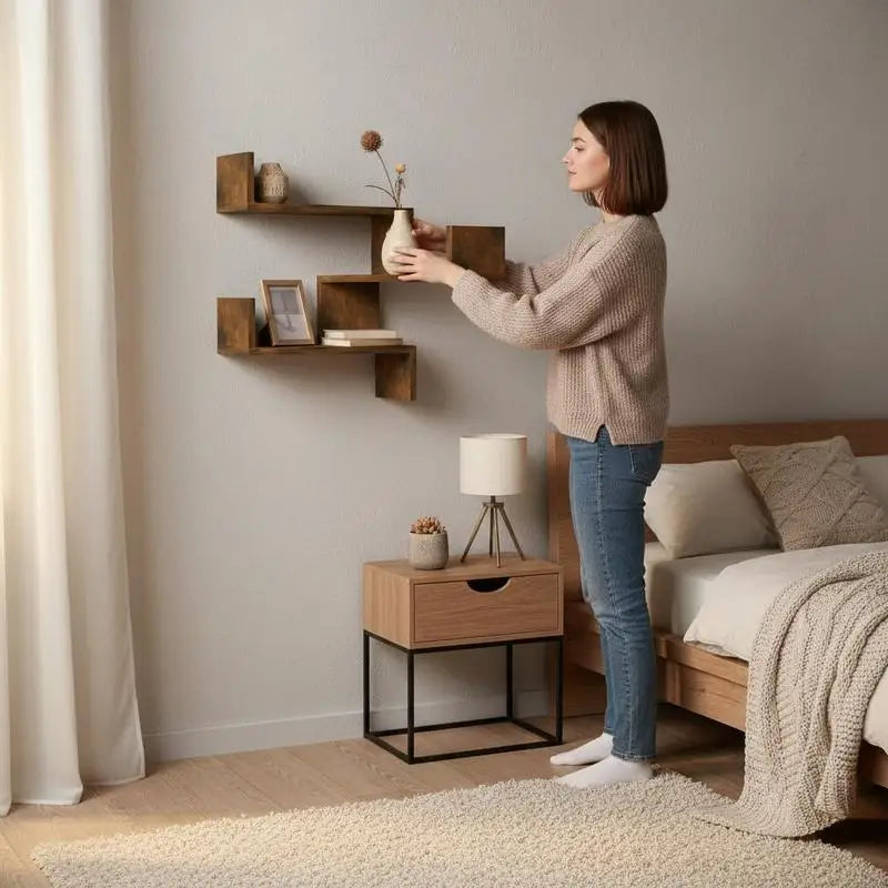 Eckregal Antik Holz