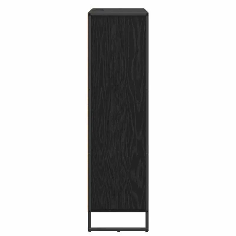 Eckregal Holz Schwarz