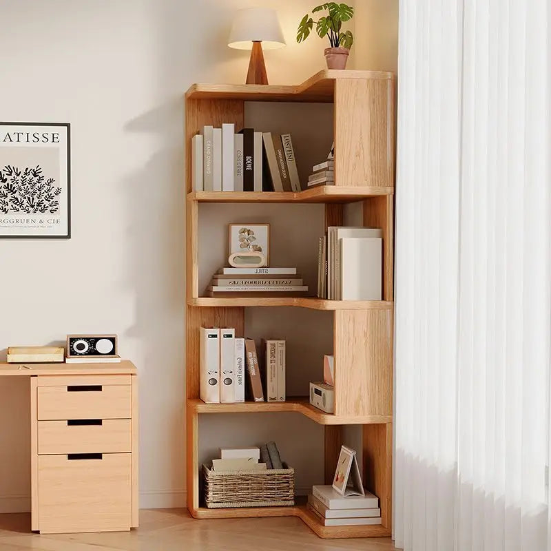 Wooden Corner Shelf For Living Room