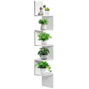 Corner Wooden Shelf Unit