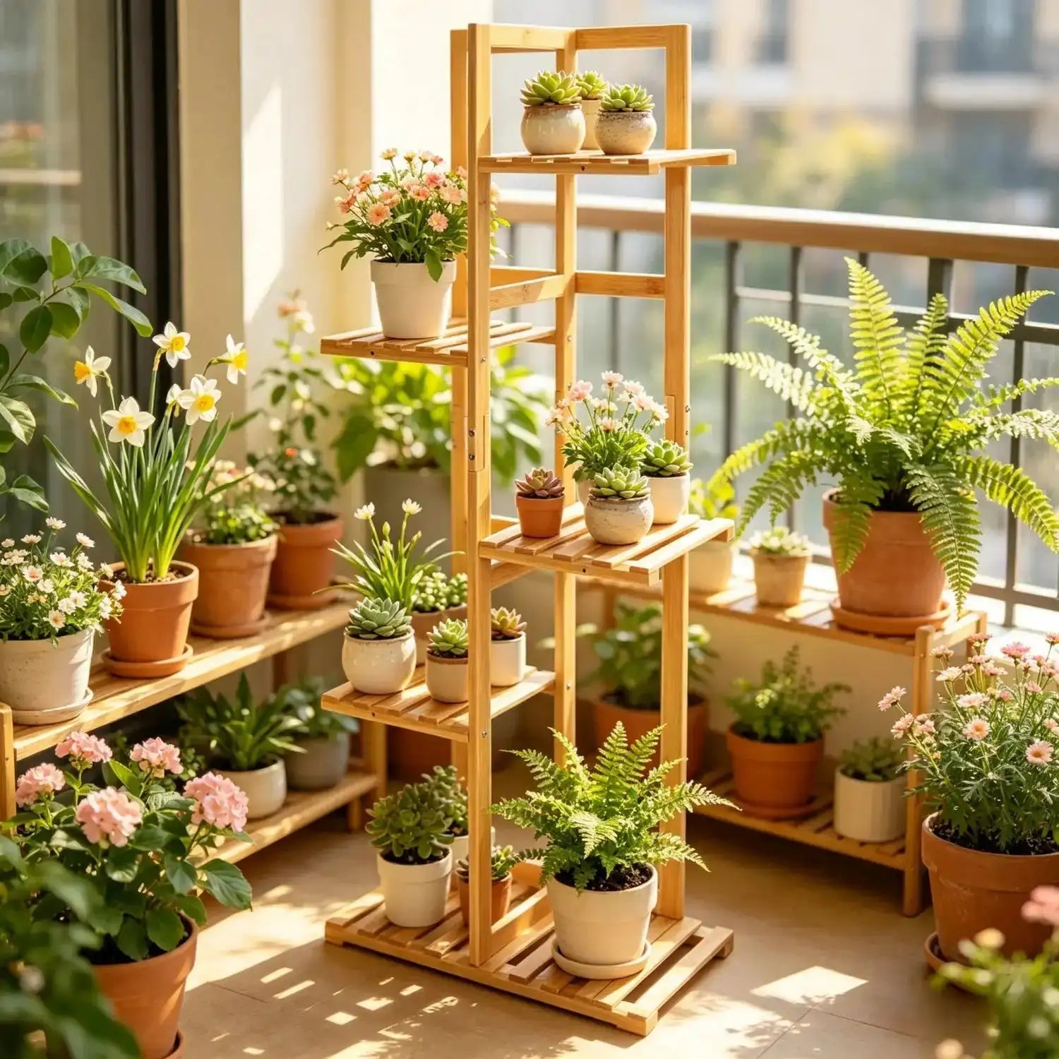 Eckregal Balkon Holz