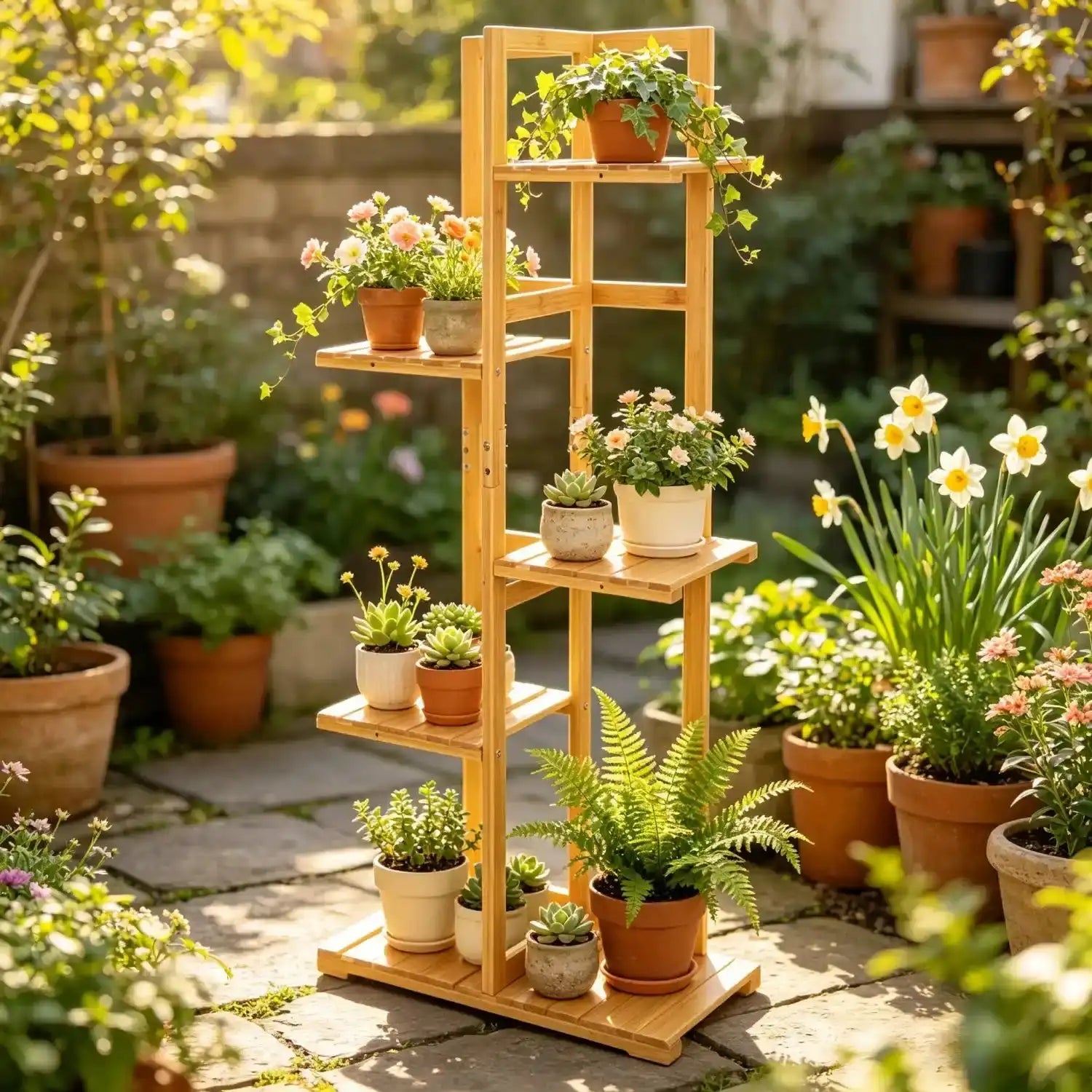 Eckregal Balkon Holz