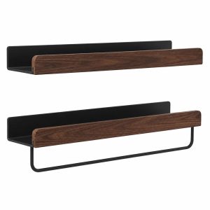 Eckregal Dunkles Holz