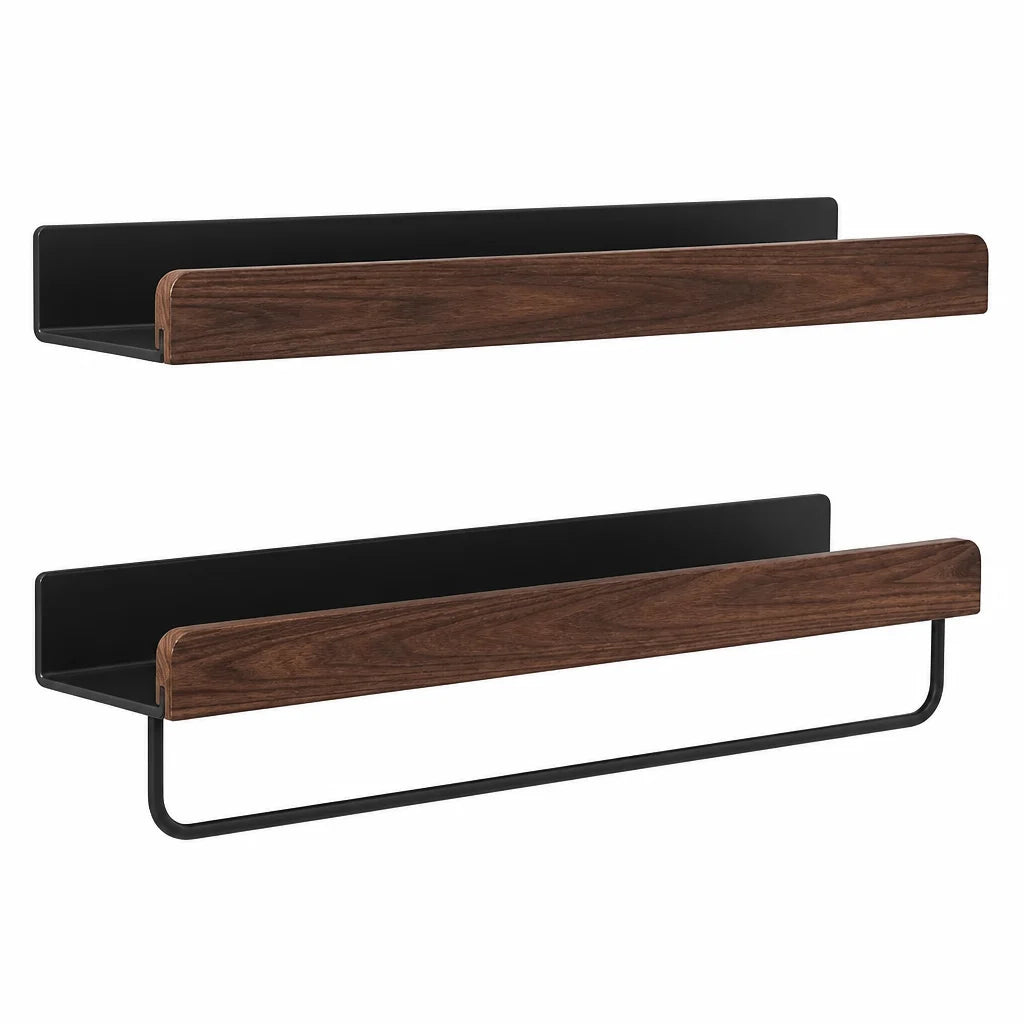 Eckregal Dunkles Holz