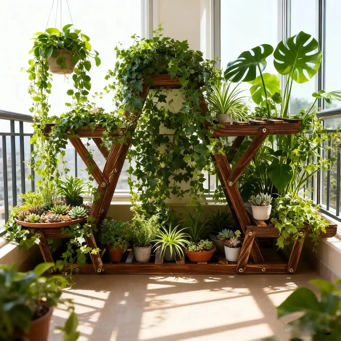 Eckregal Garten Holz