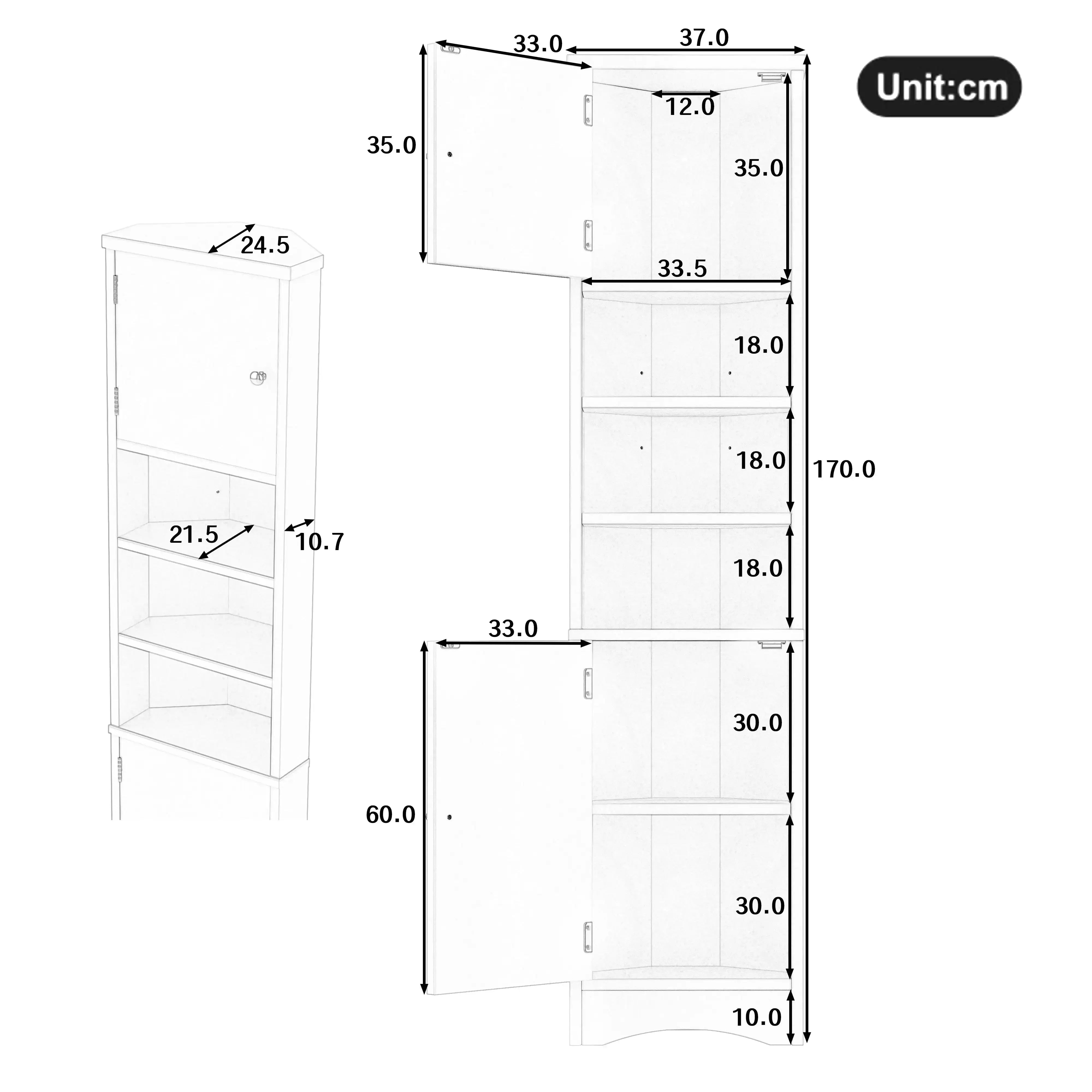 Eckregal Holz Badezimmer
