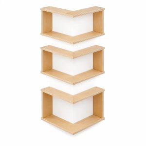Eckregal Holz Schwebend