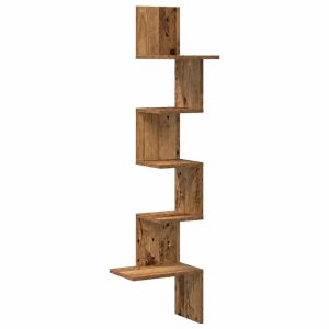 Eckregal Holz Wand
