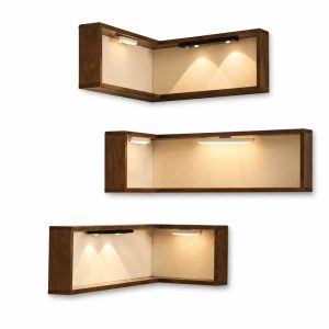 Eckregal Holz Wohnzimmer