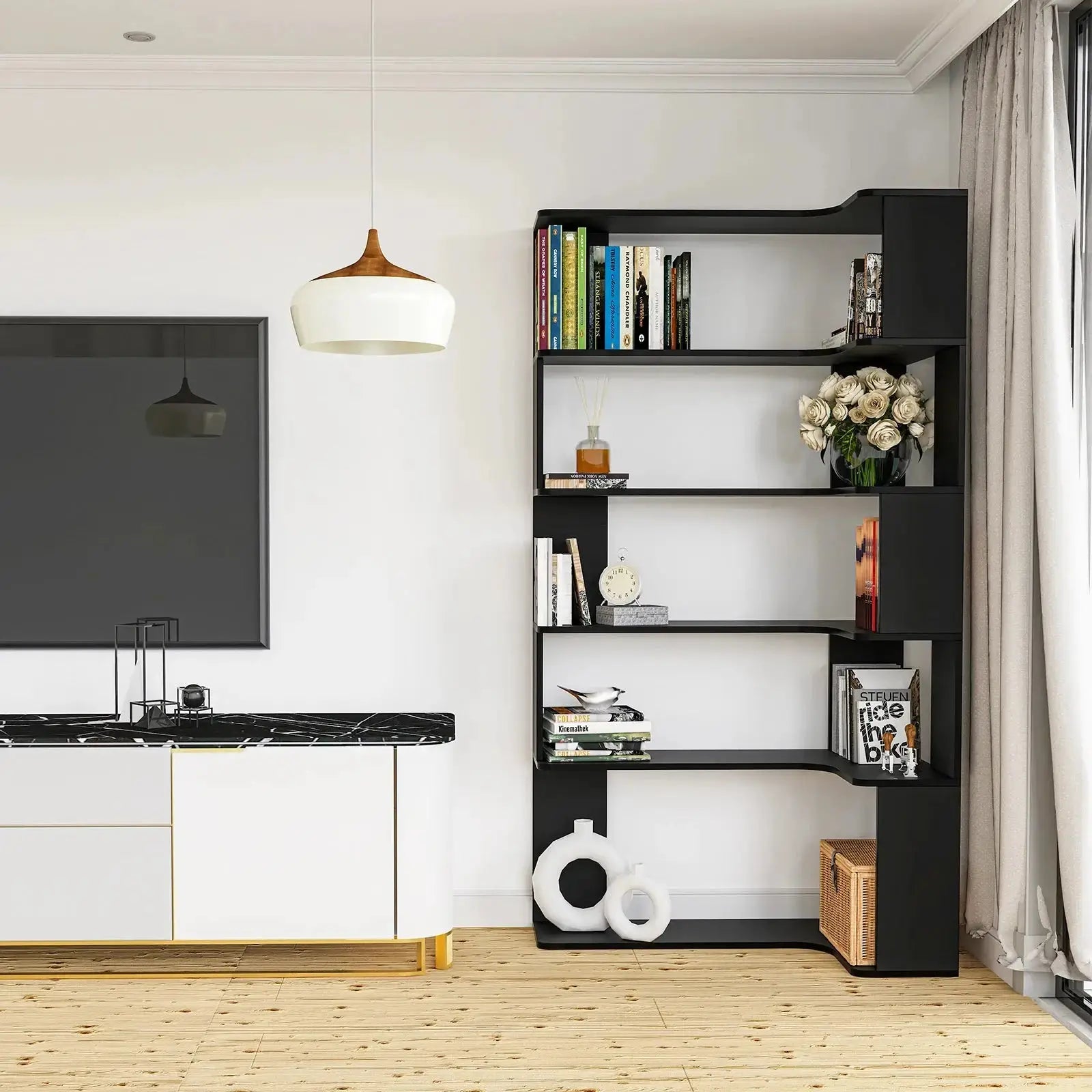 Natural Wood Corner Shelf
