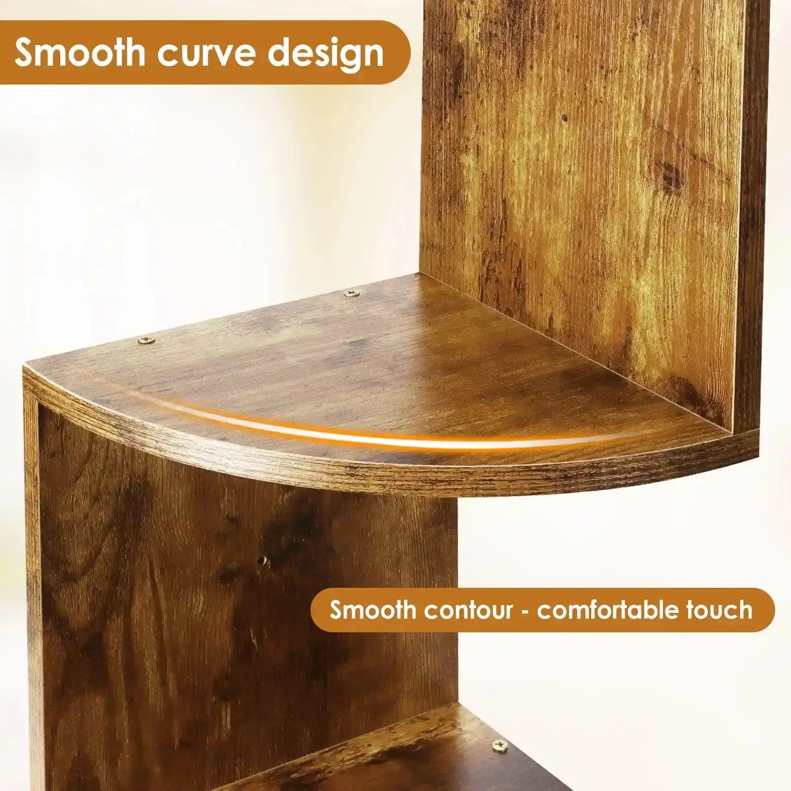 Schmales Eckregal Holz