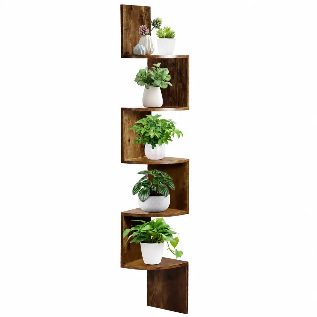 Schmales Eckregal Holz
