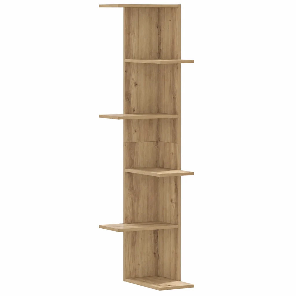 Schwebendes Eckregal Holz