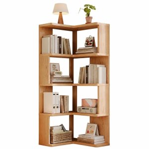 Wooden Corner Shelf For Living Room