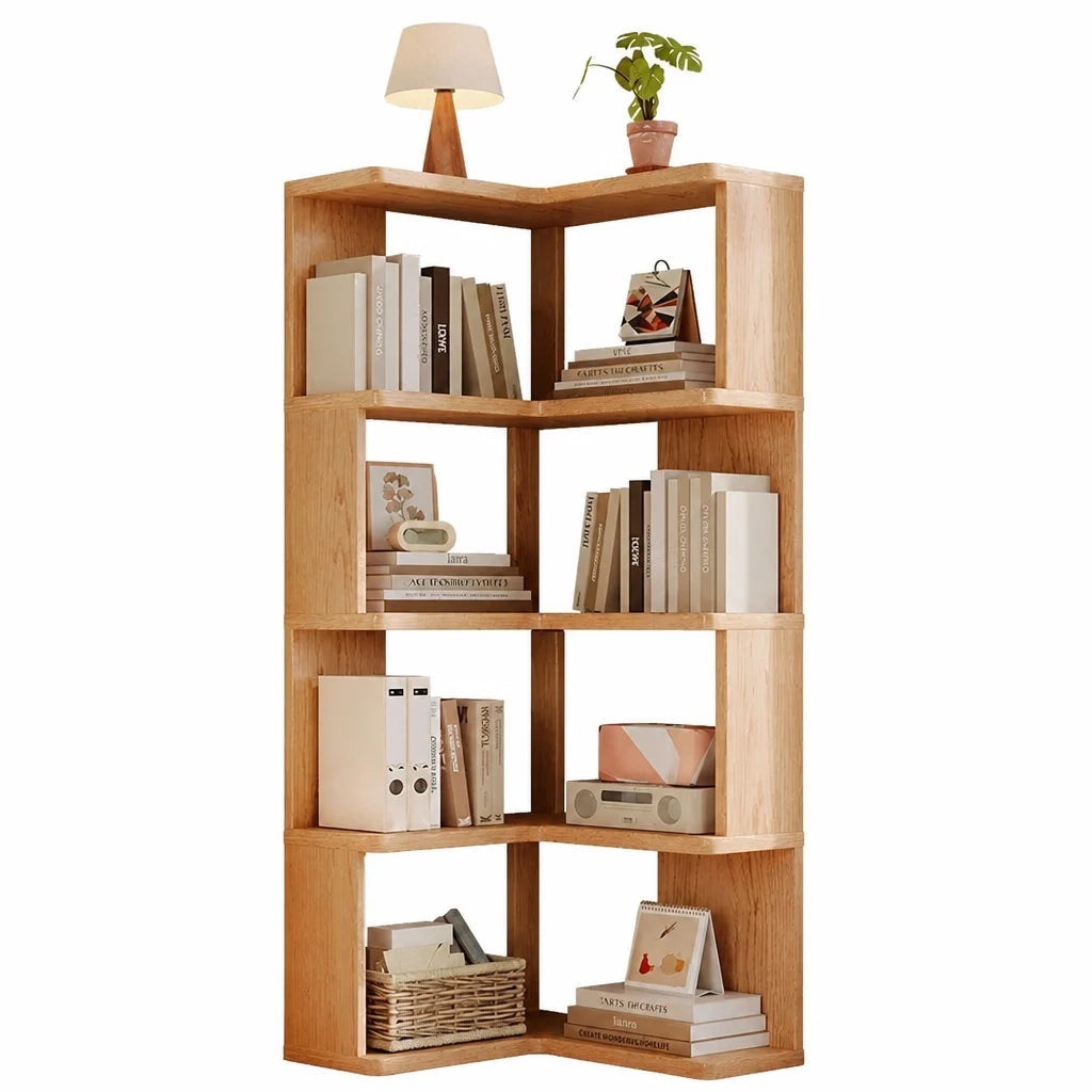 Wooden Corner Shelf For Living Room